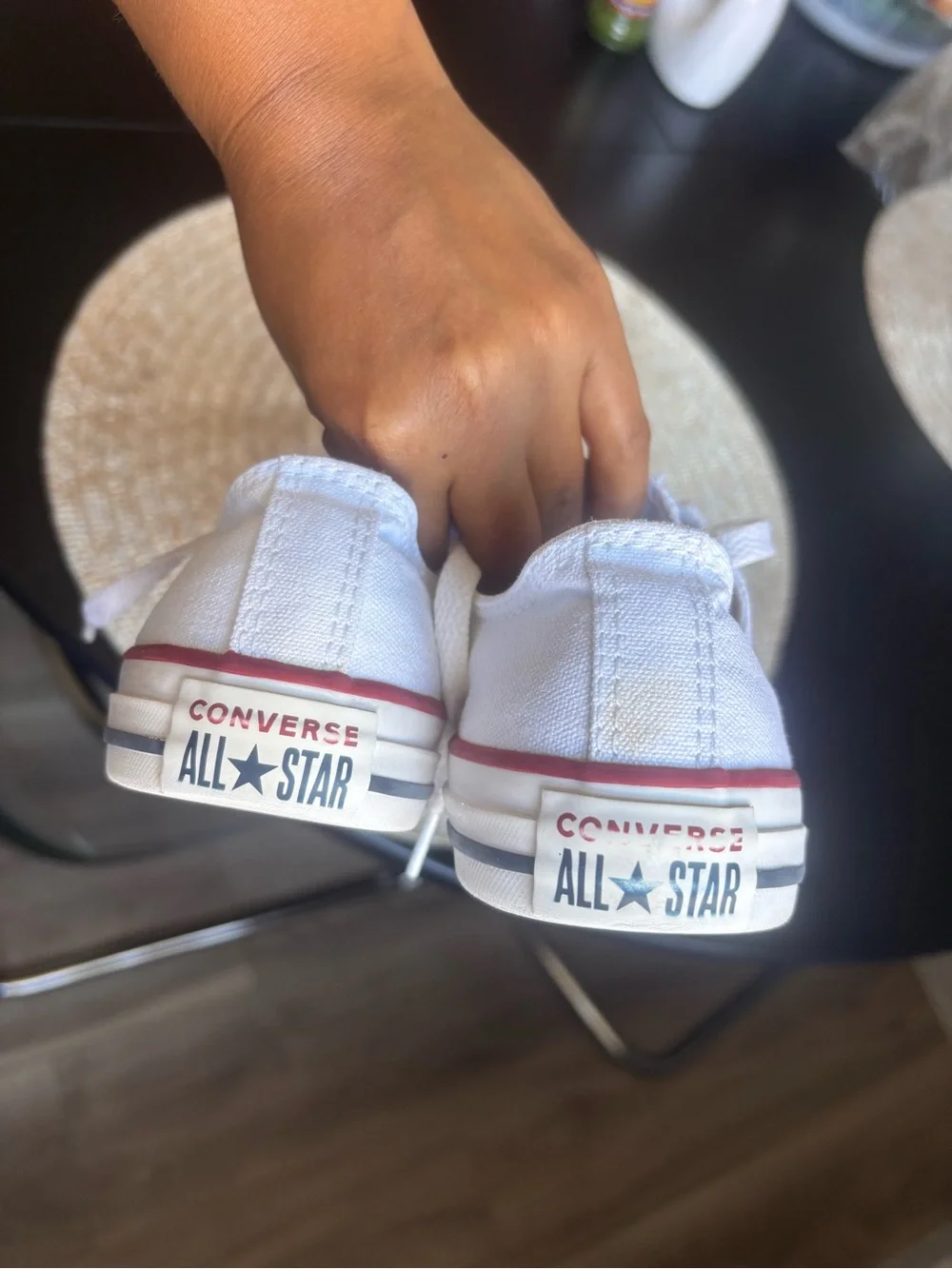 Converse White Low-Top Canvas Sneakers